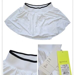 All in Motion White Skort with Black Trim